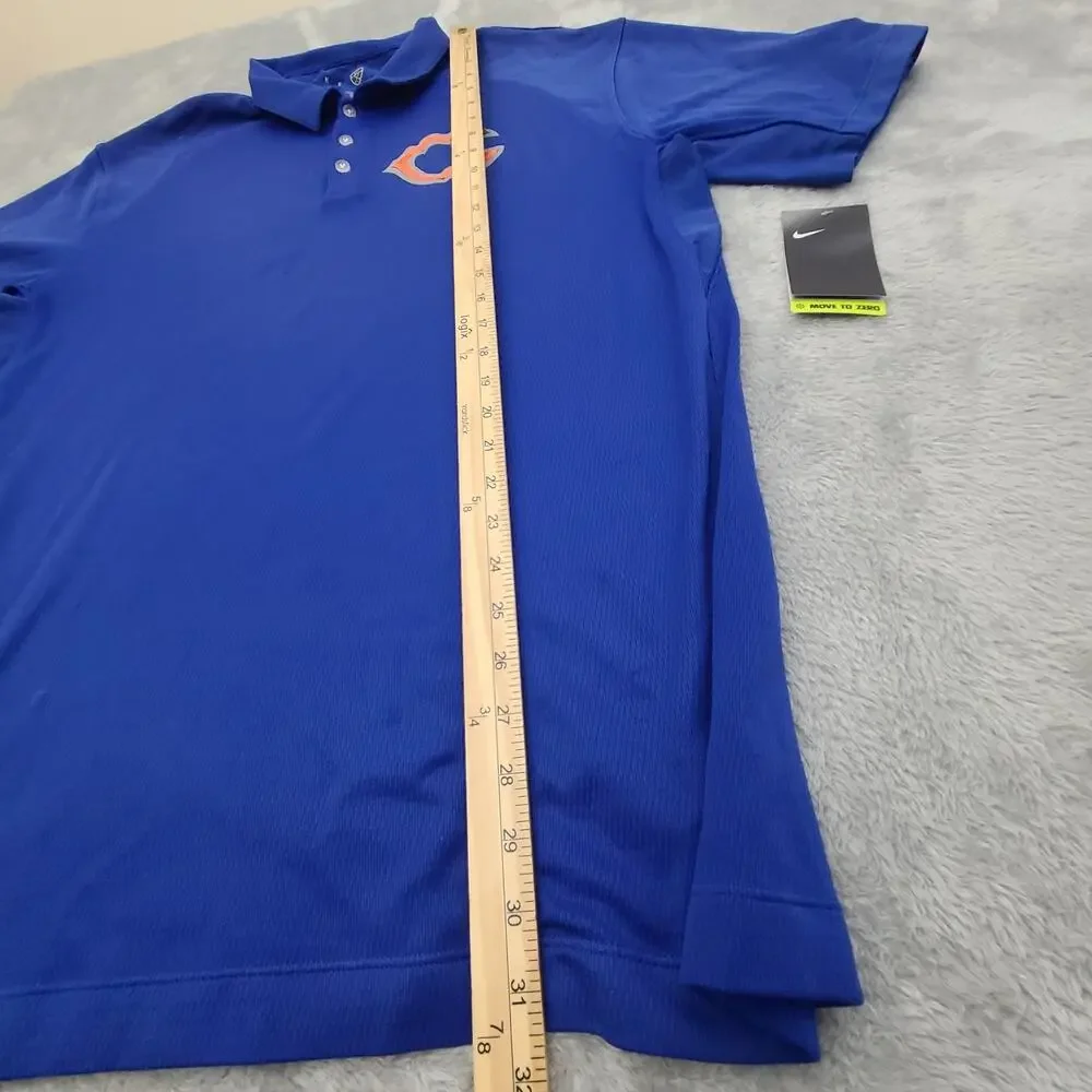 Nike Chicago Cubs Polo‎ Shirt Mens Large 2XL Blue Authentic